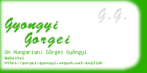 gyongyi gorgei business card